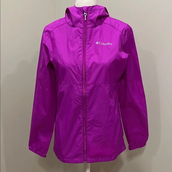 Columbia Windbreaker Girls Zip Up Hooded Jacket - Picture 1 of 5